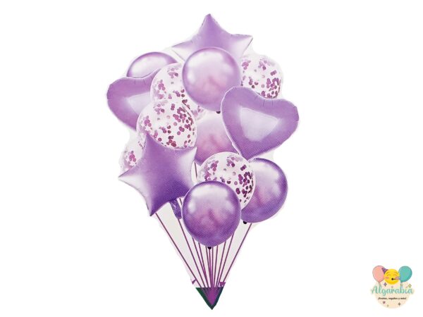 Pack 14 globos (con helio) colores variados - Imagen 5