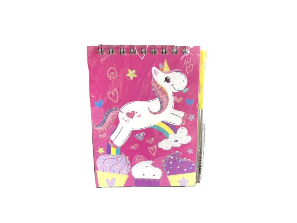 Block de notas unicornio mini con lapicero - Imagen 4