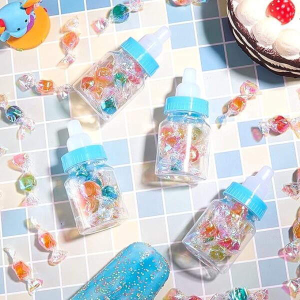 Biberones Baby Shower celeste (pack 6) - Imagen 2