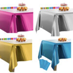 Mantel cromado o metálico (dorado, plateado, azul, etc)