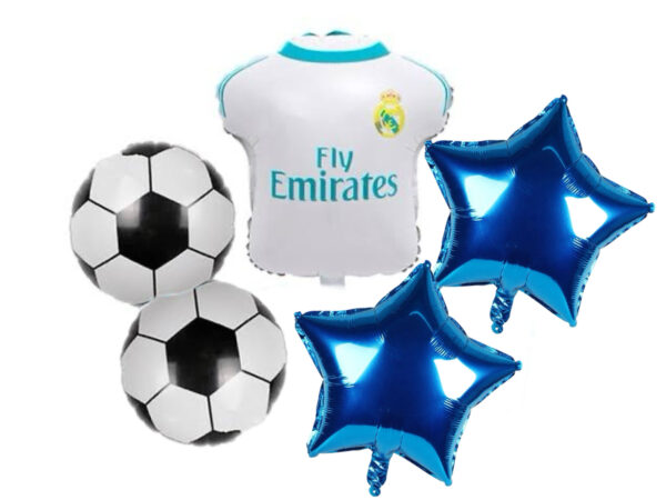 Pack 5 globos Real Madrid (con helio)