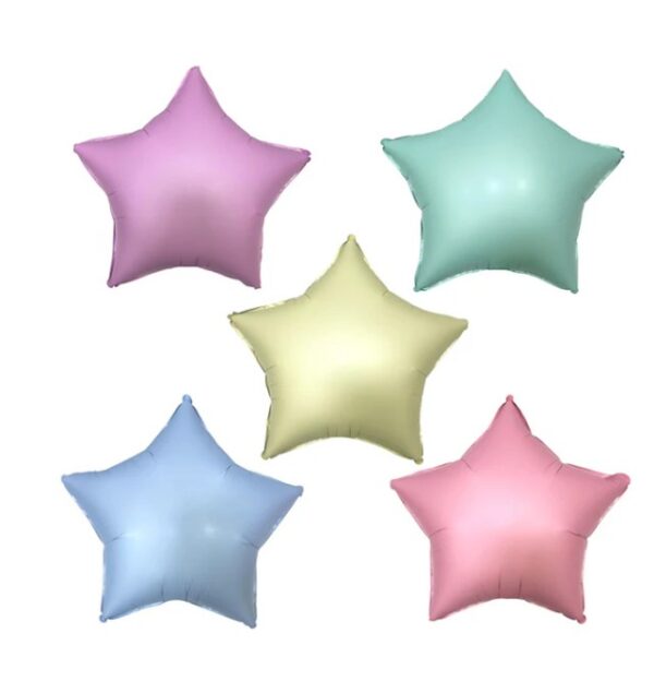 Globo estrella pastel 18" metalico (con helio)