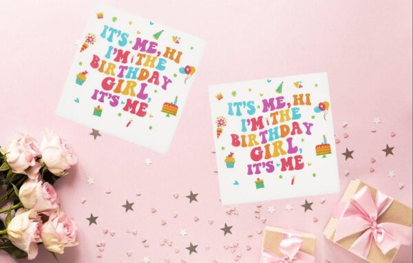 Servilletas Swifties "It's Me Hi Im the Birthday Girl" (pack 10) - Imagen 2