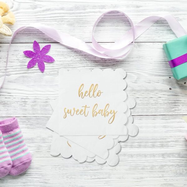 Servilletas Hello sweet baby (pack 10) - Imagen 3