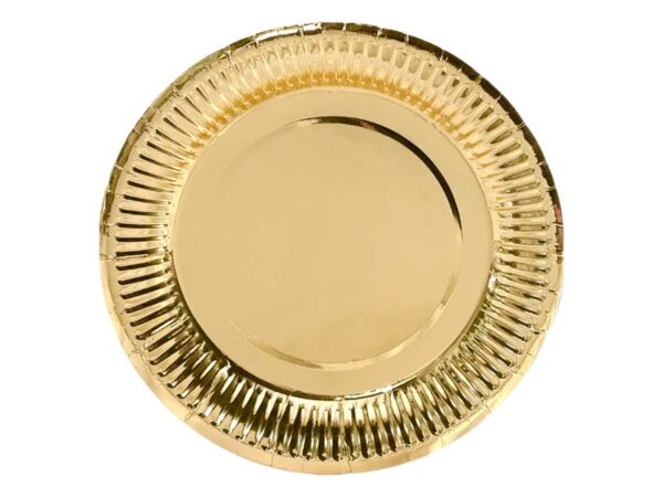 Platos dorados metalicos (pack 10)