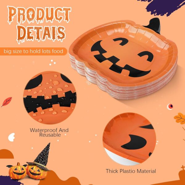 Platos de calabaza halloween (pack 3) - Imagen 4