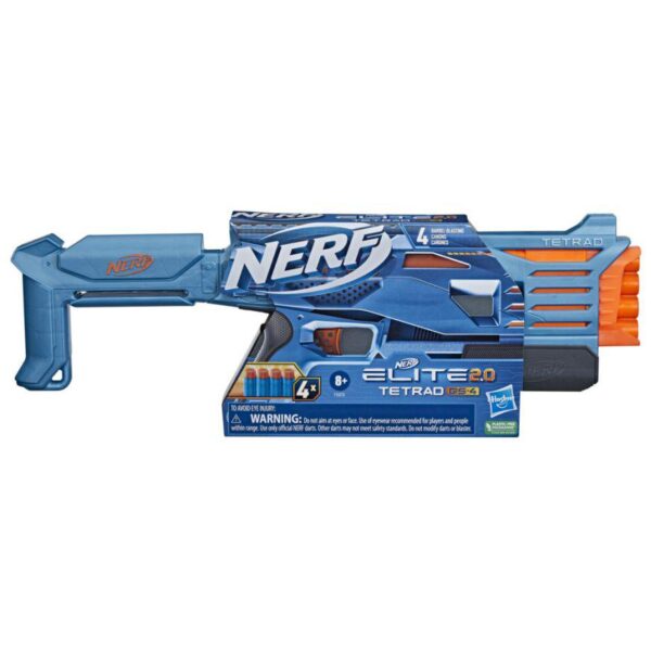 Pistola Lanzador Nerf Elite 2.0 Tetrad Qs 4