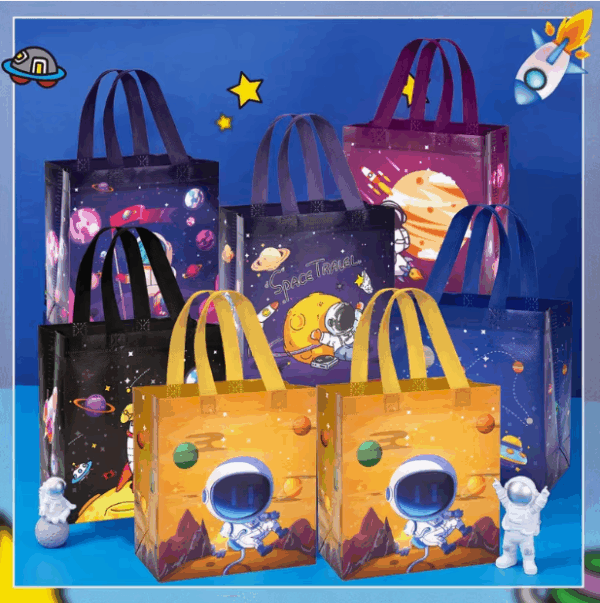 Bolsa fun Astronauta (diseños variados) (23cm x 22cm)