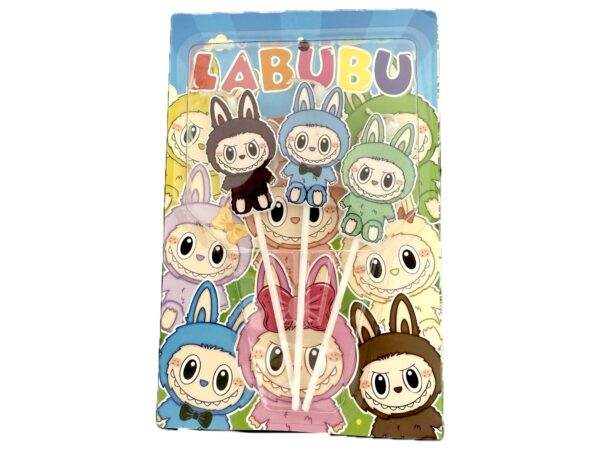 Velas Labubu (marron, celeste y verde)