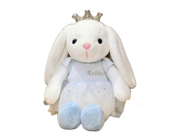 Peluche Coneja queen 35cm aprox rosa o celeste - Imagen 3