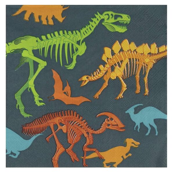 Servilletas dinosaurios fosiles (pack 10) - Imagen 4