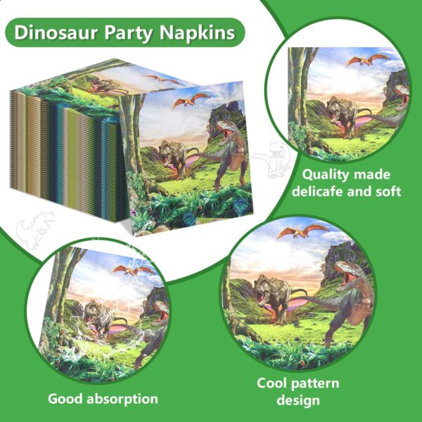 Servilletas dinosaurio park (pack 10) - Imagen 3