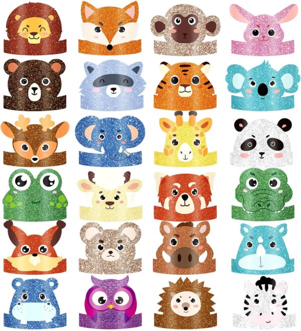 Gorros party safari (animales variados) pack 2 - Imagen 7