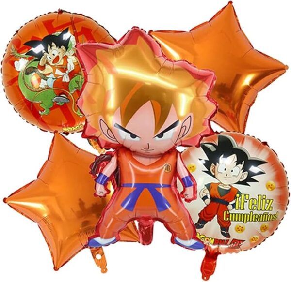 Pack 5 globos Dragon Ball Z (helio) diseños variados