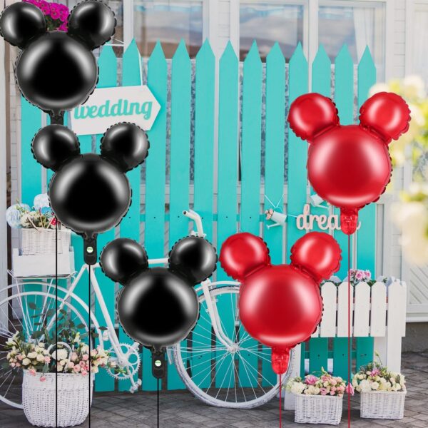 Globo cabeza Mickey (rojo o negro) - Imagen 3