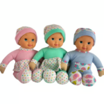 Muñeca bebe Ame mimosita (rosa, aqua y celeste) 31cm
