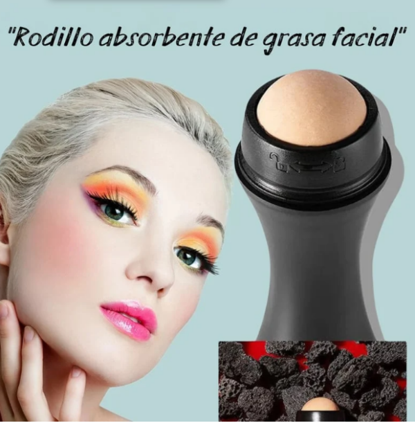 Rodillo facial absorvente (rolling stone) colores variados piedra volcanica - Imagen 3