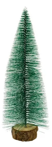 Mini arbol de Navidad con base de madera (25cm aprox) Xmas