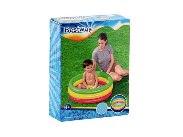 Piscina tres anillos multicolor 70cm x 27.5cm inflable