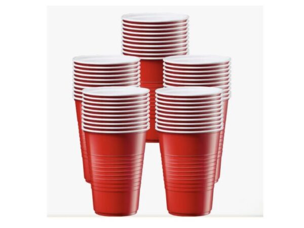Vasos rojos plasticos 7oz (pack 10)