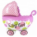 Globo coche de bebe Baby Girl (helio) 72cm x 78cm aprox