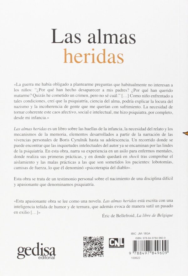 Libro Las almas heridas - Boris Cyrulnik - Gedisa Editorial - leido - Imagen 2