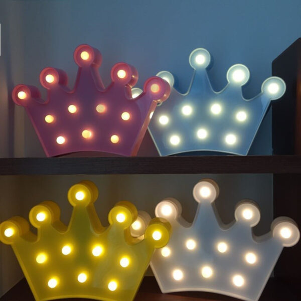Lampara led corona 12 luces (celeste, rosada, blanca, amarilla)