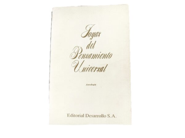 Libro Joyas del pensamiento universal - Editorial Desarrollo S.A. - leido - antiguo (1988)