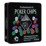 Set Poker chips (100 fichas, 2 juegos de cartas, 1 ficha dealer)