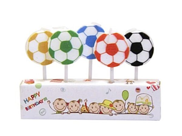 Velas pelotas de futbol (pack 5)