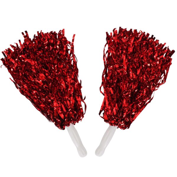 Pompones rojos metalicos