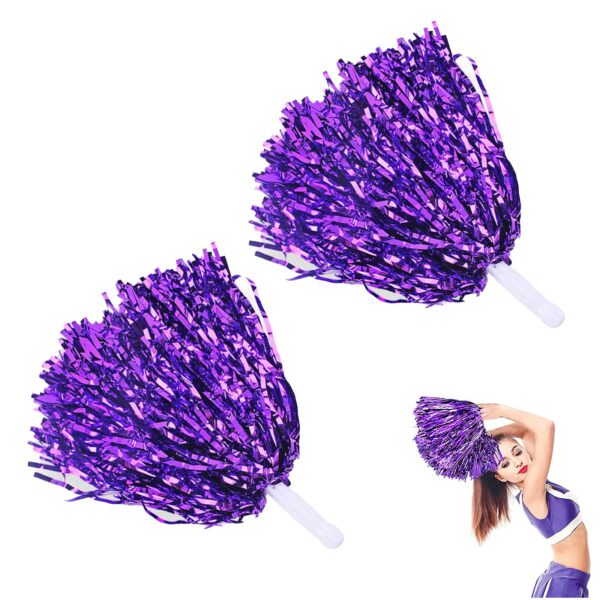 Pompones morados metalicos