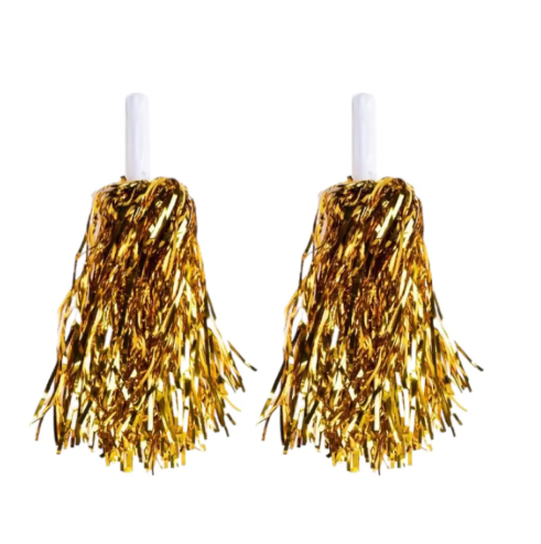 Pompones dorados metalicos
