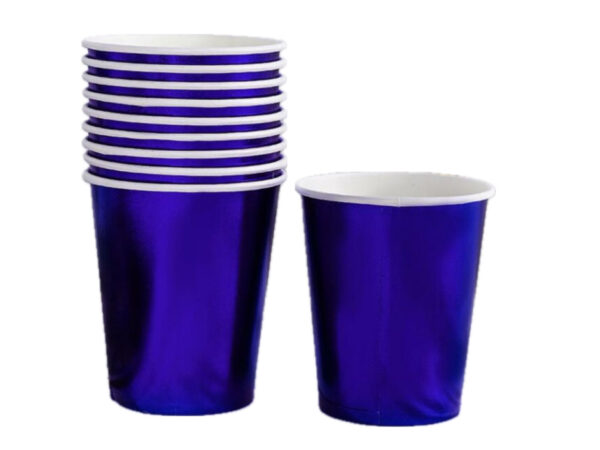 Vasos azules metalicos (pack 10)