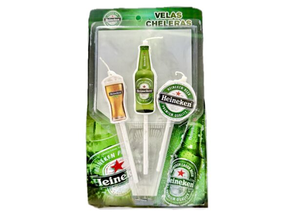 Velas cerveza Heiniken (tres velas)