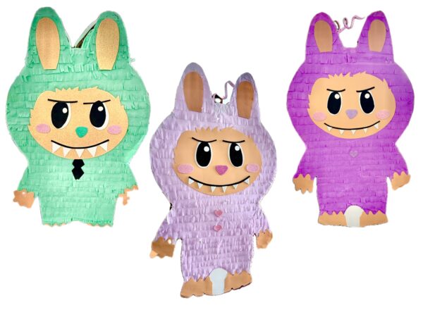 Piñata La Bubu (63cm alto x 33cm ancho aprox) oferta (verde aqua, rosa, fucsia)
