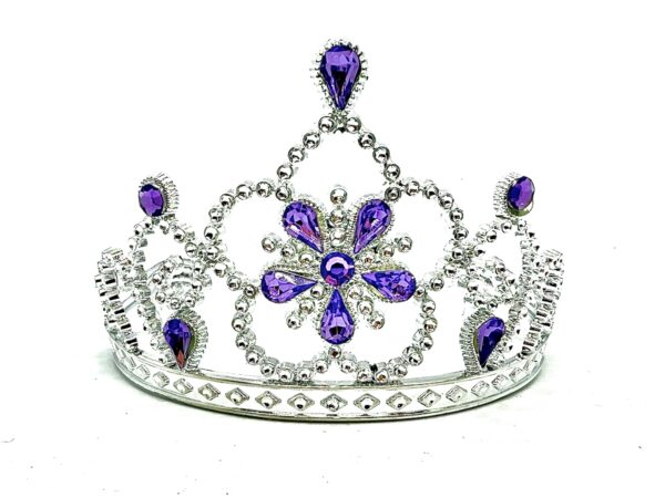Corona tiara flor morada