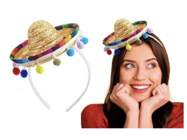 Vincha sombrero mexicano full party - Imagen 2