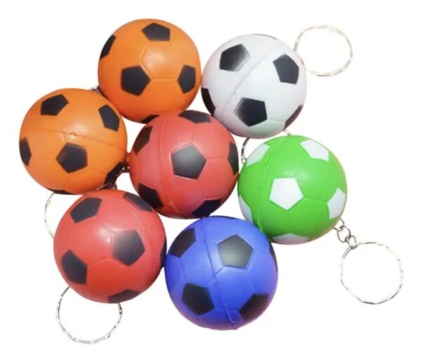 Llaveros pelota futbol (colores variados) pack 3
