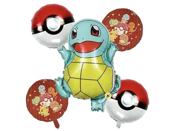Pack 5 globos Squirtle Pokemon (con helio)