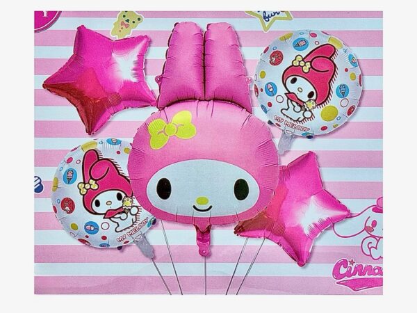 Pack 5 globos Melody clasica (con helio)