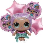 Pack 5 globos Lol sirena (con helio)