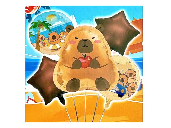 Pack 5 globos Kapibara (con helio)