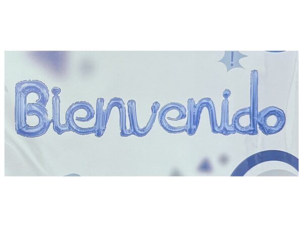 Blister Globo Bienvenido (celeste)