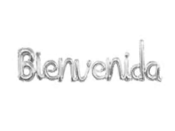 Blister globo Bienvenida (plateado)