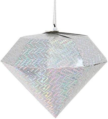 Piñata Diamante plateada tornasol (aprox 45cm)