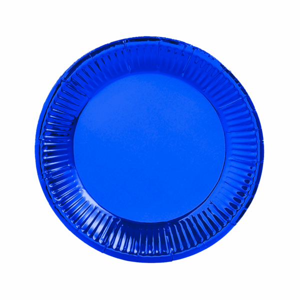 Platos azules metalicos (pack 10)