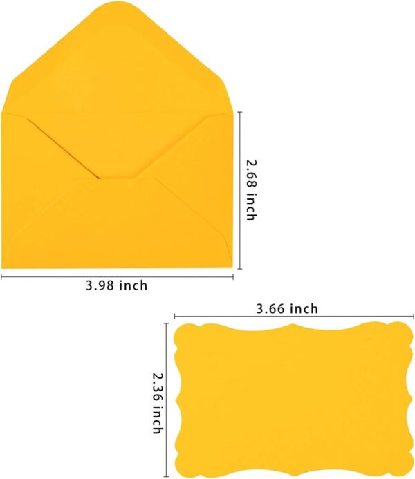 Tarjeta de colores con sobre x1 (colores variados) 10cm x 6.5cm aprox - Imagen 3