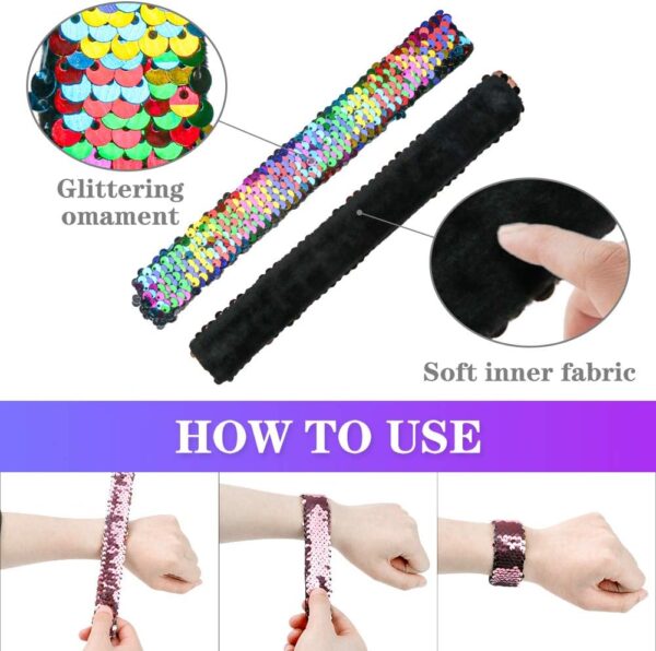 Pulsera magnetica de lentejuelas reversibles multicolor sorpresa - Imagen 5