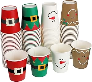 Vasos xmas time (pack 10) Navidad (4 modelos)